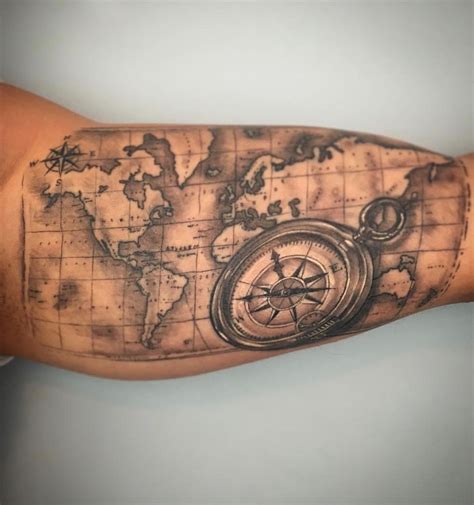 map tattoo design|world map tattoo ideas.